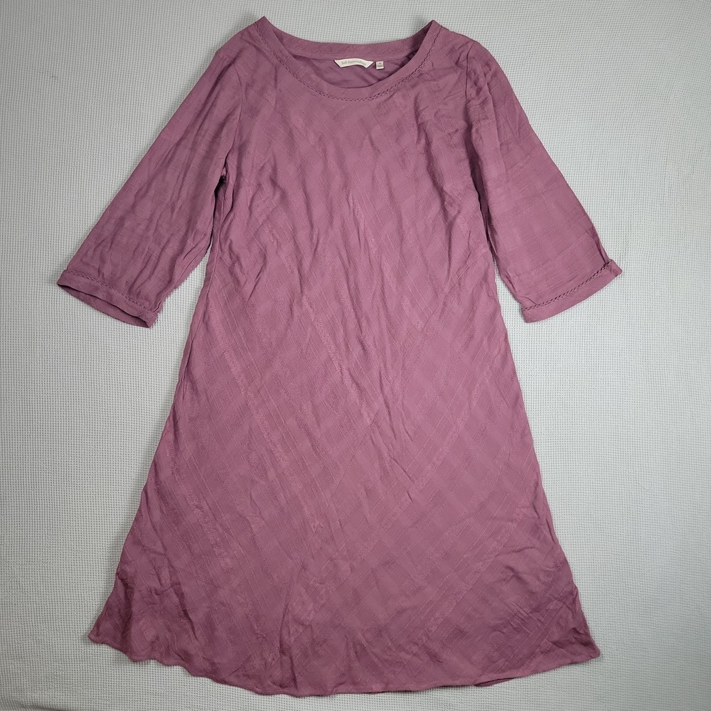 Soft Surroundings Womens M Dress Lined Cotton Blend A Line Mauve